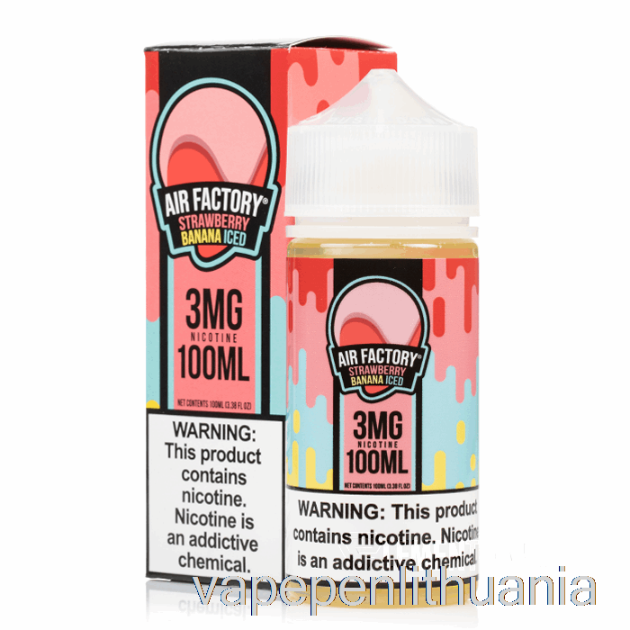 Braškių Bananų Ledas - Oro Fabrikas - 100ml 0mg Vape Skystis